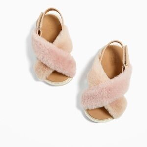 Zara girl fur slides